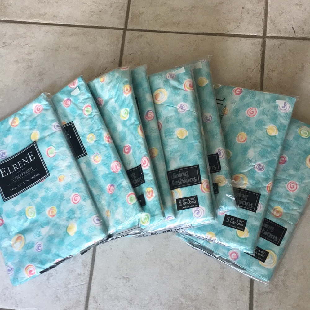 NWT Flannel backed Vinyl Tablecloths